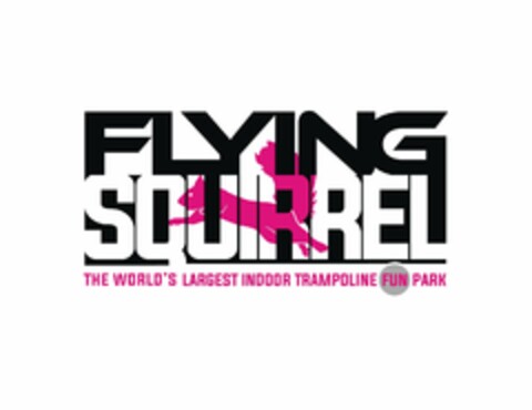 FLYING SQUIRREL THE WORLD'S LARGEST INDOOR TRAMPOLINE FUN PARK Logo (USPTO, 08/04/2016)