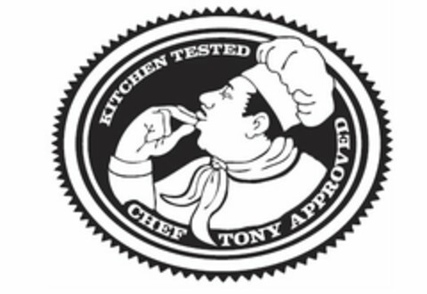 KITCHEN TESTED CHEF TONY APPROVED Logo (USPTO, 05/17/2017)