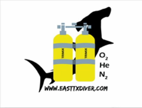 WWW.EASTTXDIVER.COM TRIMIX TRIMIX O2 HEN2 Logo (USPTO, 11/29/2017)