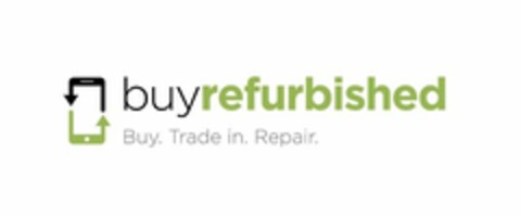 BUYREFURBISHED BUY. TRADE IN. REPAIR. Logo (USPTO, 04/25/2018)