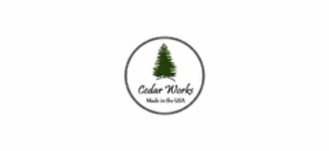 CEDAR WORKS MADE IN THE USA Logo (USPTO, 02/23/2019)