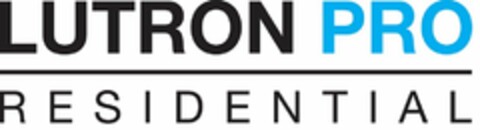 LUTRON PRO RESIDENTIAL Logo (USPTO, 18.03.2019)