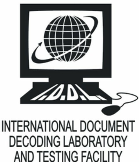 I.D.D.L. INTERNATIONAL DOCUMENT DECODING LABORATORY AND TESTING FACILITY Logo (USPTO, 11/20/2019)