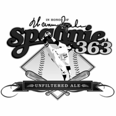 IN HONOR OF WARREN SPAHN SPAHNIE 363 21 UNFILTERED ALE Logo (USPTO, 11.05.2009)