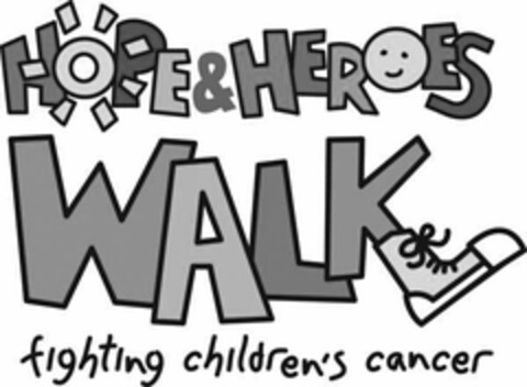 HOPE & HEROES WALK FIGHTING CHILDREN'S CANCER Logo (USPTO, 12/15/2011)