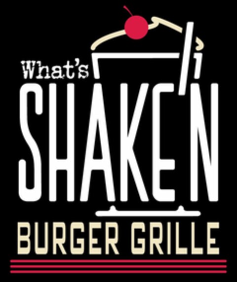 WHAT'S SHAKE'N BURGER GRILLE Logo (USPTO, 21.08.2013)