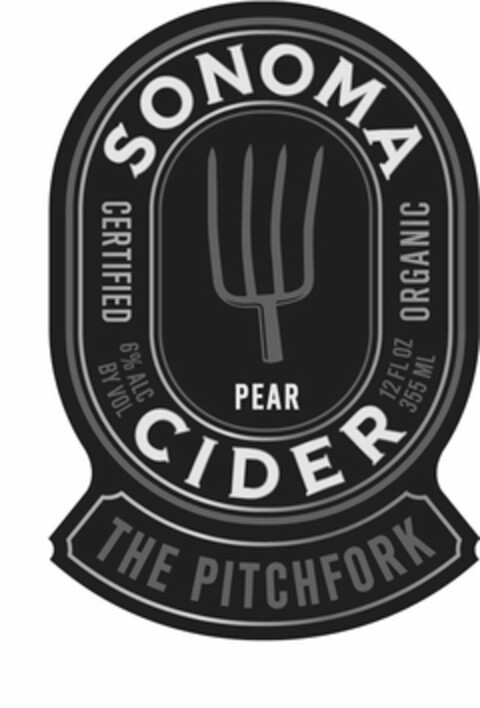 SONOMA CIDER PEAR THE PITCHFORK Logo (USPTO, 30.09.2013)