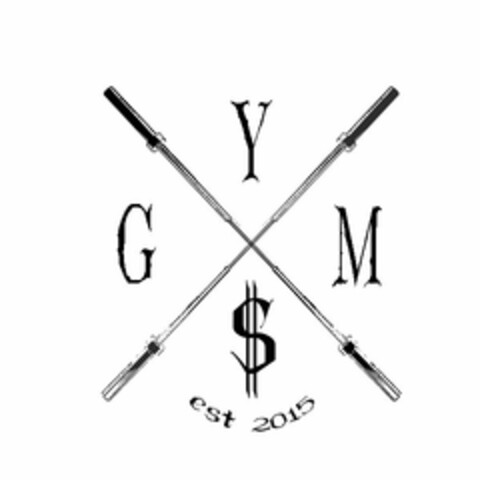 G Y M $ EST 2015 Logo (USPTO, 17.08.2015)