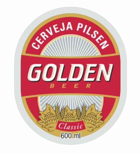 CERVEJA PILSEN GOLDEN BEER CLASSIC Logo (USPTO, 01/20/2016)