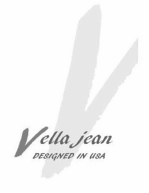 V VELLA JEAN DESIGNED IN USA Logo (USPTO, 20.06.2018)