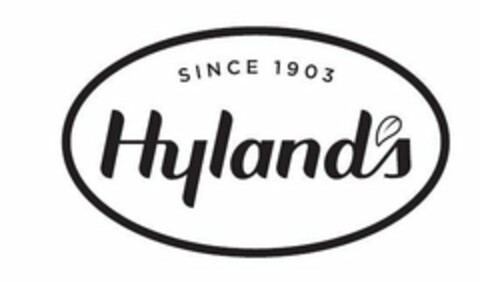 SINCE 1903 HYLAND'S Logo (USPTO, 07/11/2018)