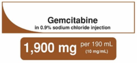 GEMCITABINE IN 0.9% SODIUM CHLORIDE INJECTION 1,900 MG PER 190 ML (10 MG/ML) Logo (USPTO, 09/20/2018)