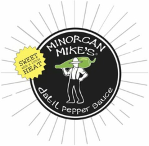 MINORCAN MIKE'S DATIL PEPPER SAUCE SWEET WITH A LITTLE HEAT Logo (USPTO, 05.10.2018)
