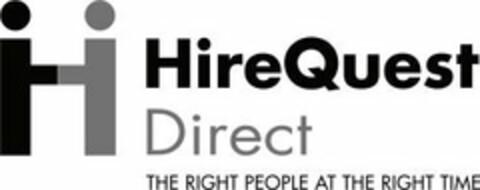 H HIREQUEST DIRECT THE RIGHT PEOPLE AT THE RIGHT TIME Logo (USPTO, 06/17/2019)