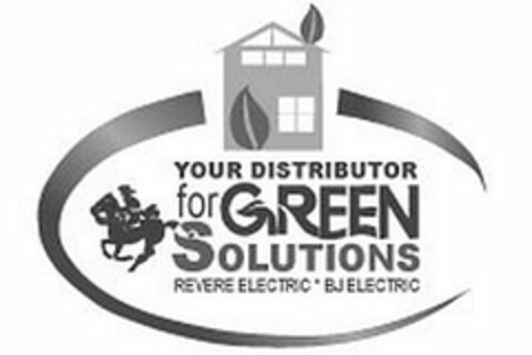 YOUR DISTRIBUTOR FOR GREEN SOLUTIONS REVERE ELECTRIC * BJ ELECTRIC Logo (USPTO, 01.11.2019)