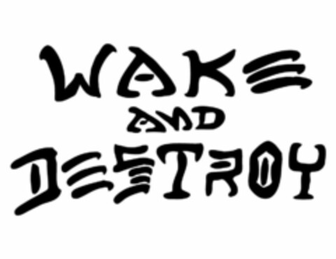 WAKE AND DESTROY Logo (USPTO, 14.01.2020)