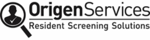 ORIGENSERVICES RESIDENT SCREENING SOLUTIONS Logo (USPTO, 18.04.2020)