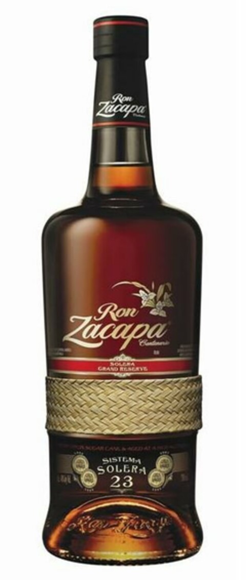 RON ZACAPA CENTENARIO SOLERA GRAND RESERVA SISTEMA SOLERA 23 RUM FROM VIRGIN SUGAR CANE & AGED AT A HIGH ALTITUDE 40% ALC./VOL. 750ML. Logo (USPTO, 14.08.2013)