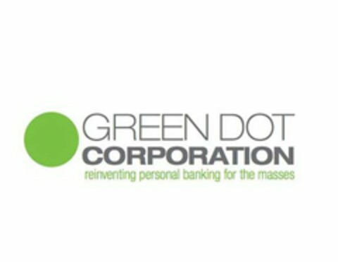 GREEN DOT CORPORATION REINVENTING PERSONAL BANKING FOR THE MASSES Logo (USPTO, 29.01.2014)