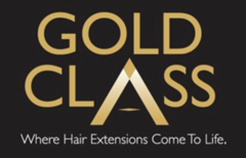GOLD CLASS WHERE HAIR EXTENSIONS COME TO LIFE. Logo (USPTO, 26.03.2014)