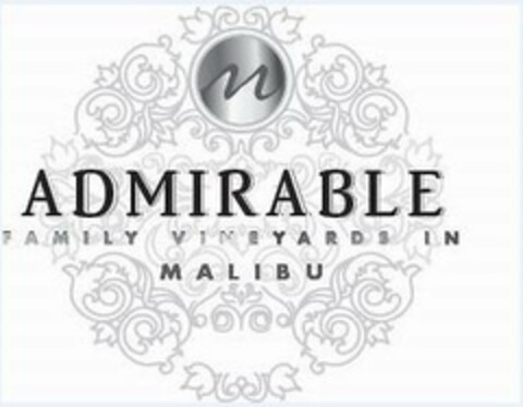 ADMIRABLE FAMILY VINEYARDS IN MALIBU Logo (USPTO, 14.07.2015)