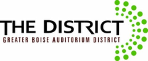 THE DISTRICT GREATER BOISE AUDITORIUM DISTRICT Logo (USPTO, 13.08.2015)