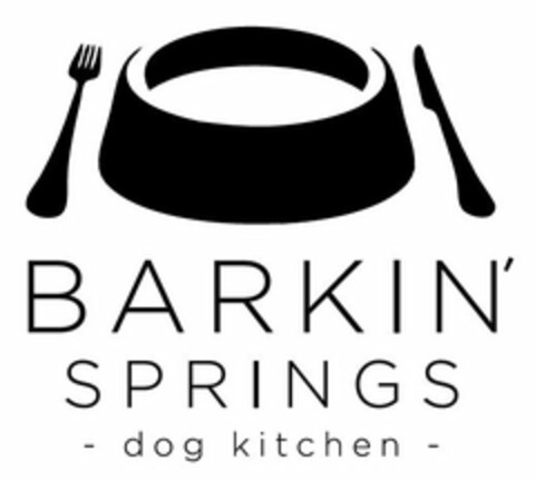 BARKIN' SPRINGS DOG KITCHEN Logo (USPTO, 09/11/2015)