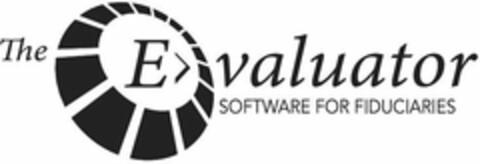 THE E-VALUATOR SOFTWARE FOR FIDUCIARIES Logo (USPTO, 29.08.2017)