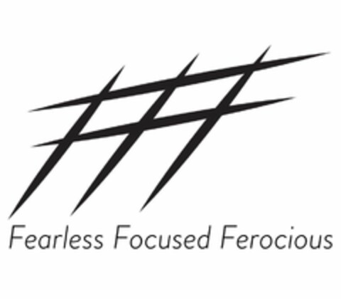 FEARLESS FOCUSED FEROCIOUS Logo (USPTO, 04/09/2018)