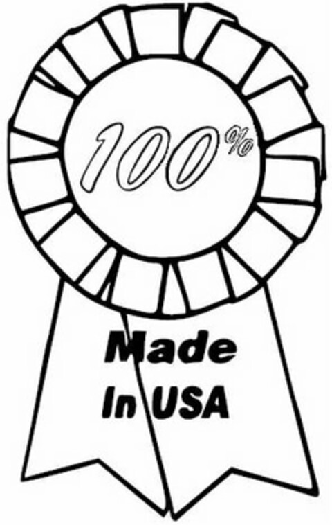 100% MADE IN USA Logo (USPTO, 02/09/2009)