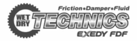 WET DRY TECHNICS FRICTION DAMPER FLUID EXEDY FDF Logo (USPTO, 07/12/2010)