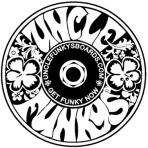 UNCLE FUNKYS GET FUNKY NOW UNCLEFUNKYBOARDS.COM Logo (USPTO, 17.06.2011)