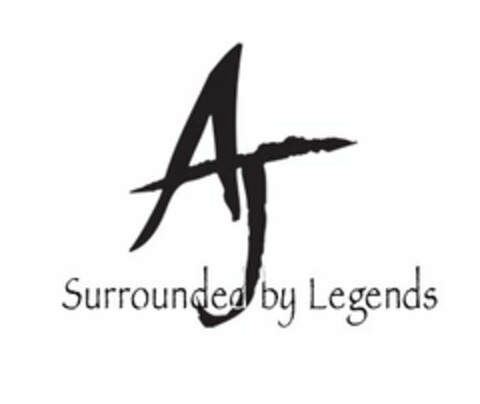 AJ SURROUNDED BY LEGENDS Logo (USPTO, 09/19/2011)