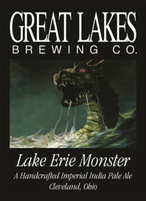 GREAT LAKES BREWING CO. LAKE ERIE MONSTER A HANDCRAFTED IMPERIAL INDIA PALE ALE CLEVELAND, OHIO Logo (USPTO, 29.09.2011)