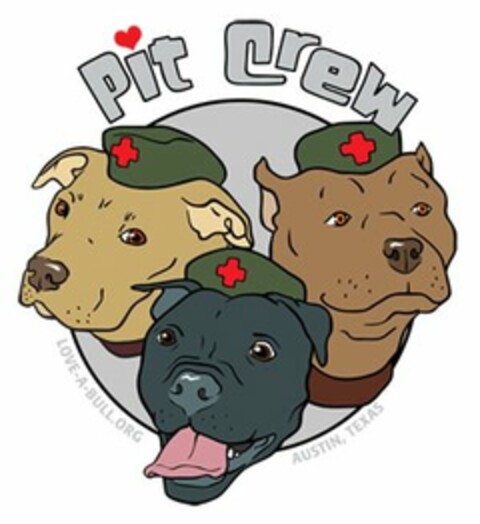 PIT CREW LOVE-A-BULL.ORG AUSTIN, TEXAS Logo (USPTO, 21.01.2014)