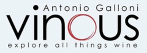 ANTONIO GALLONI VINOUS EXPLORE ALL THINGS WINE Logo (USPTO, 05/06/2014)