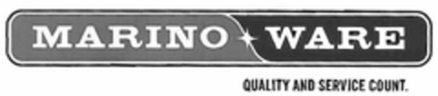 MARINO WARE QUALITY AND SERVICE COUNT. Logo (USPTO, 16.07.2015)