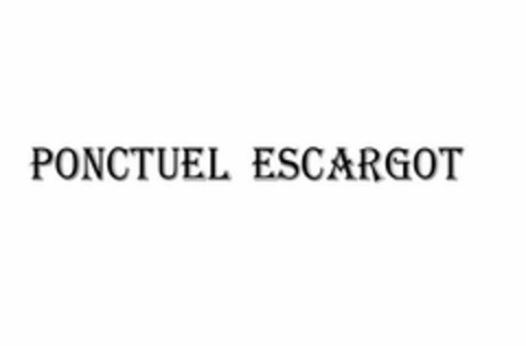 PONCTUEL ESCARGOT Logo (USPTO, 06/19/2016)