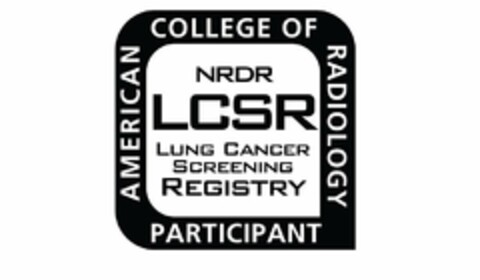 NRDR LCSR LUNG CANCER SCREENING REGISTRY AMERICAN COLLEGE OF RADIOLOGY PARTICIPANT Logo (USPTO, 10.10.2017)