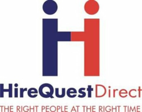 H HIREQUESTDIRECT THE RIGHT PEOPLE AT THE RIGHT TIME Logo (USPTO, 13.06.2019)
