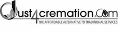 JUST4CREMATION.COM THE AFFORDABLE ALTERNATIVE TO TRADITIONAL SERVICES Logo (USPTO, 06/27/2019)