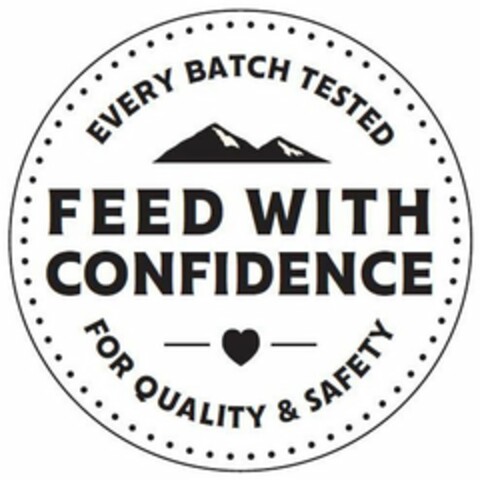 EVERY BATCH TESTED FEED WITH CONFIDENCE FOR QUALITY & SAFETY Logo (USPTO, 19.08.2020)