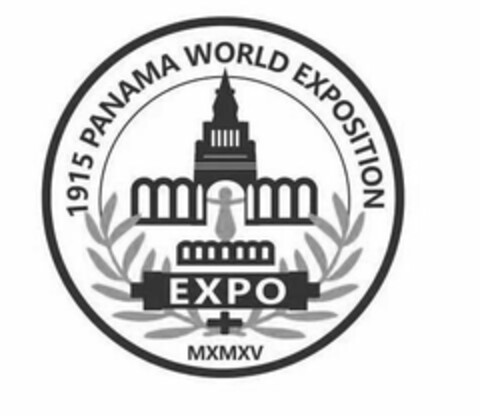 1915 PANAMA WORLD EXPOSITION EXPO MXMXV Logo (USPTO, 08/28/2020)