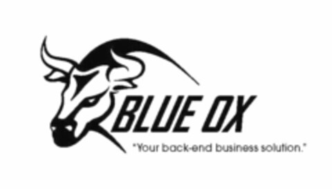 BLUE OX "YOUR BACK-END BUSINESS SOLUTION." Logo (USPTO, 03.09.2009)