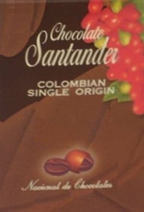 CHOCOLATE SANTANDER COLOMBIAN SINGLE ORIGIN NACIONAL DE CHOCOLATES Logo (USPTO, 11/25/2009)