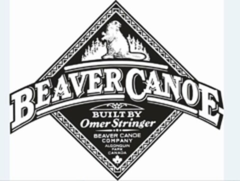 BEAVERCANOE BUILT BY OMER STRINGER BEAVER CANOE COMPANY ALGONQUIN PARK CANADA Logo (USPTO, 27.07.2011)
