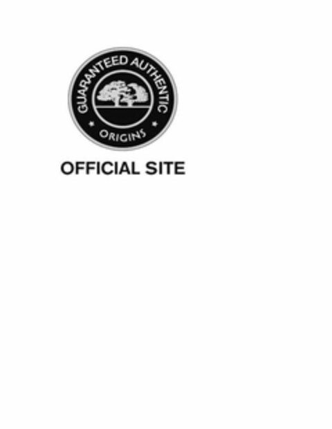 ORIGINS GUARANTEED AUTHENTIC OFFICIAL SITE Logo (USPTO, 28.01.2013)