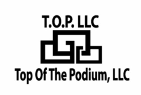 T.O.P. LLC TOP OF THE PODIUM, LLC Logo (USPTO, 08/26/2013)