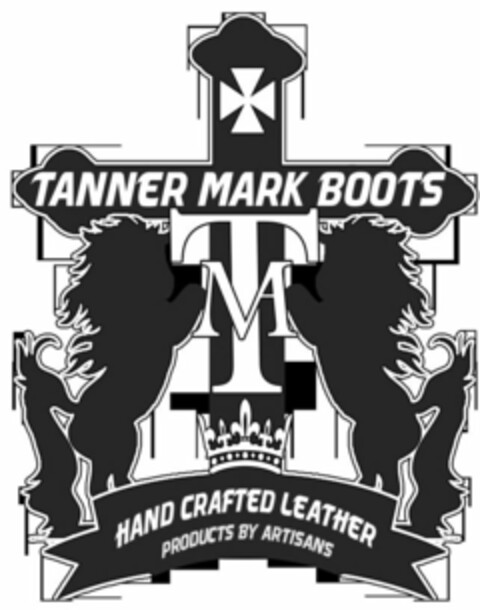 TANNER MARK BOOTS TM HANDCRAFTER LEATHER PRODUCTS BY ARTISANS Logo (USPTO, 11/15/2013)