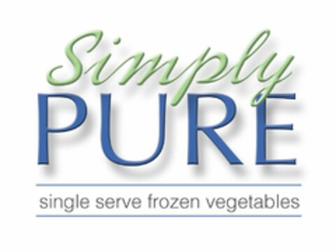 SIMPLY PURE SINGLE SERVE FROZEN VEGETABLES Logo (USPTO, 19.03.2015)